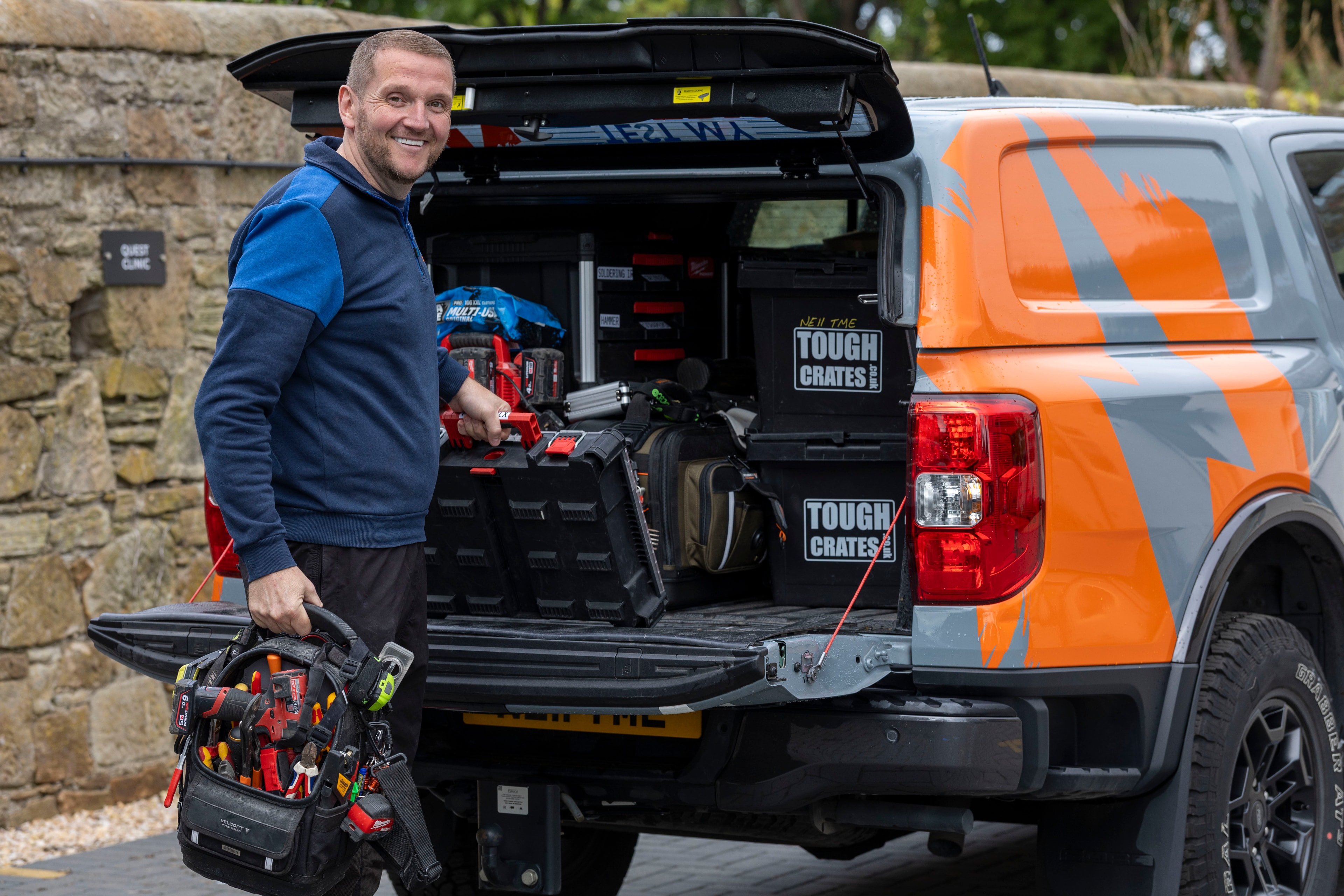 Electrician carrying out an EICR electrical inspection